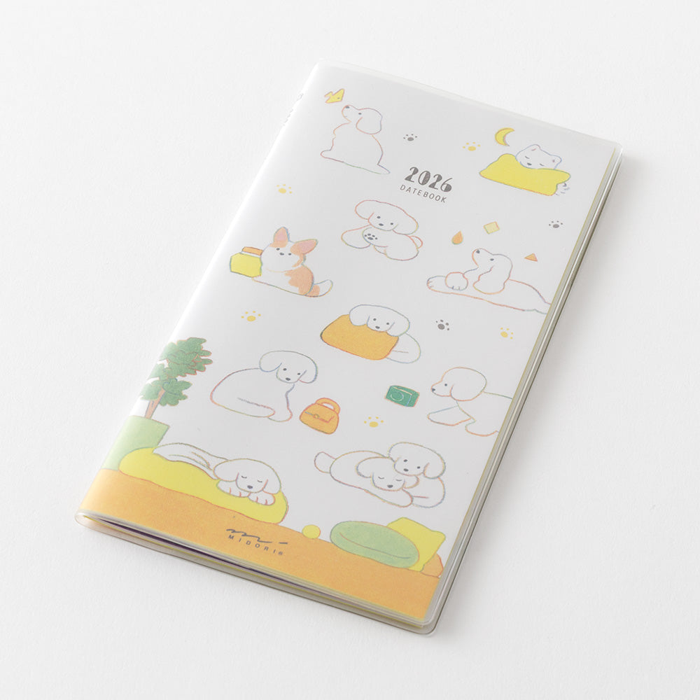 Midori Pocket Diary <Slim>  Dog 2026