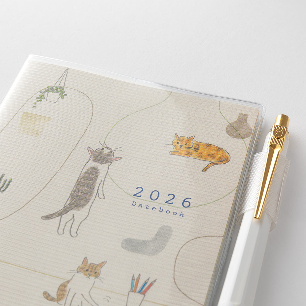 Midori Pocket Diary <Slim> Cat 2026
