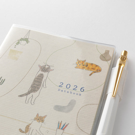 Midori Pocket Diary <Slim> Cat 2026