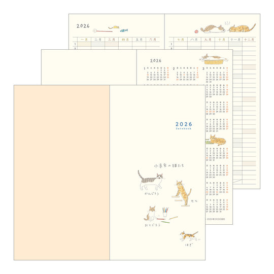 Midori Pocket Diary <Slim> Cat 2026