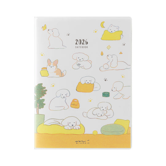 Midori Pocket Diary <A6> Dog 2026