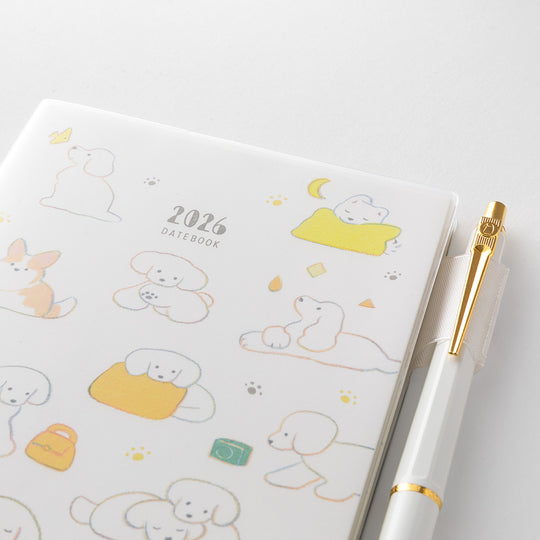 Midori Pocket Diary <A6> Dog 2026