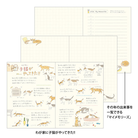 Midori Pocket Diary <A6> Cat 2026