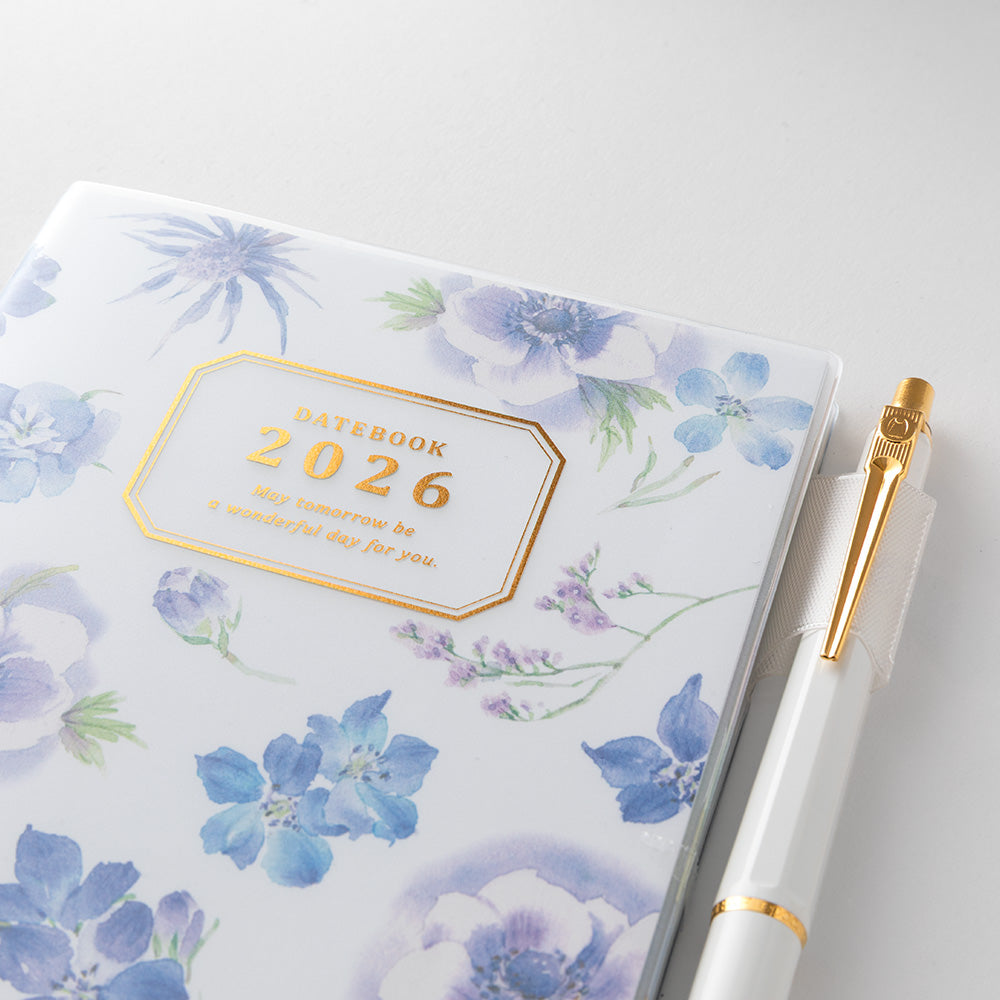 Midori Pocket Diary <A6> Country Time Flower 2026