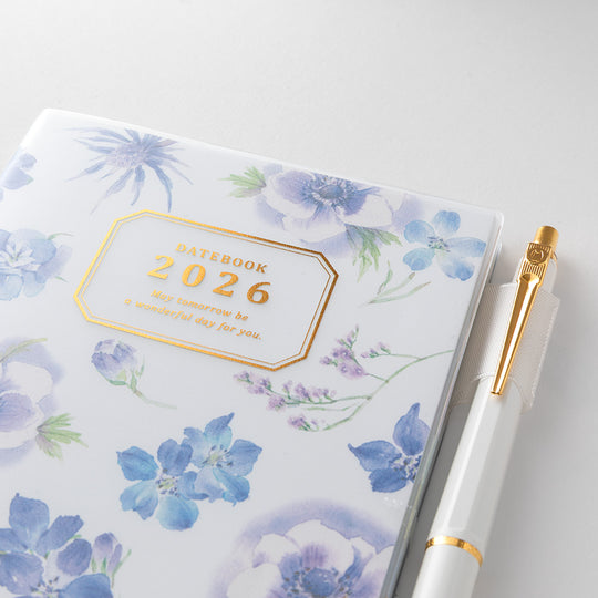 Midori Pocket Diary <A6> Country Time Flower 2026