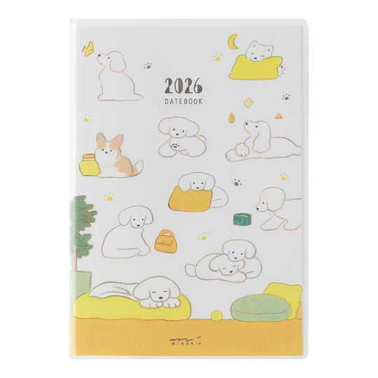 Midori Pocket Diary <B6> Dog 2026