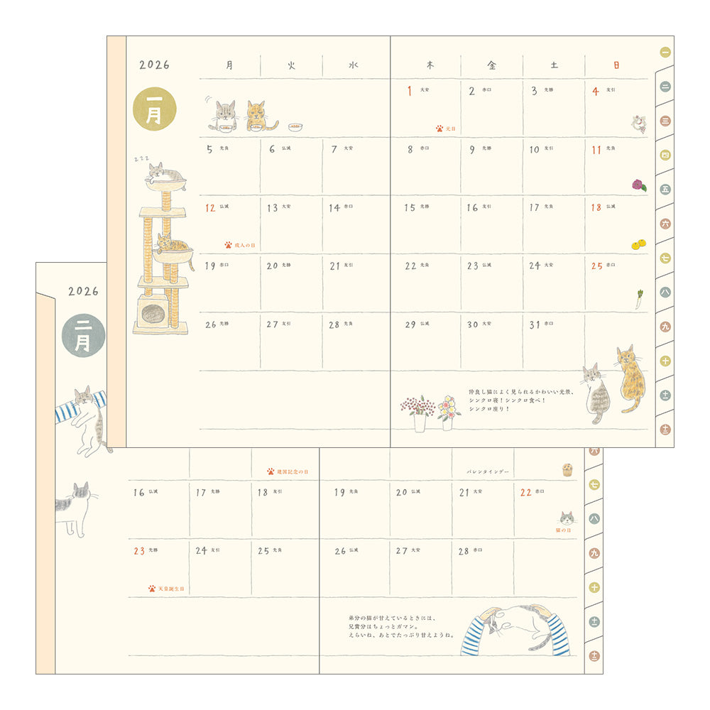 Midori Pocket Diary <B6> Cat 2026
