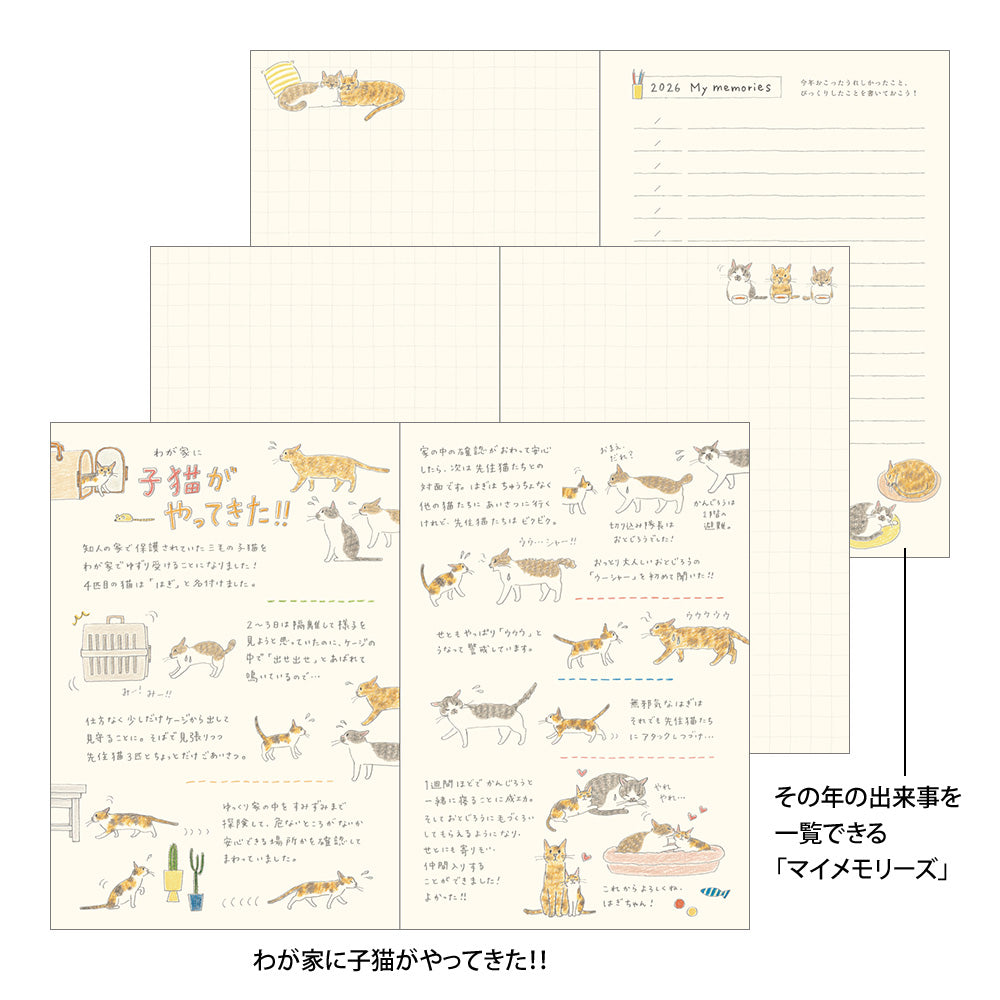 Midori Pocket Diary <B6> Cat 2026