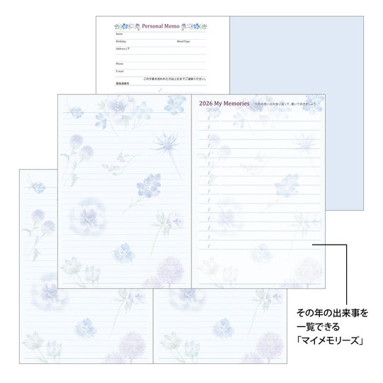 MDS Pocket Diary <B6> Country Time Flower 2026