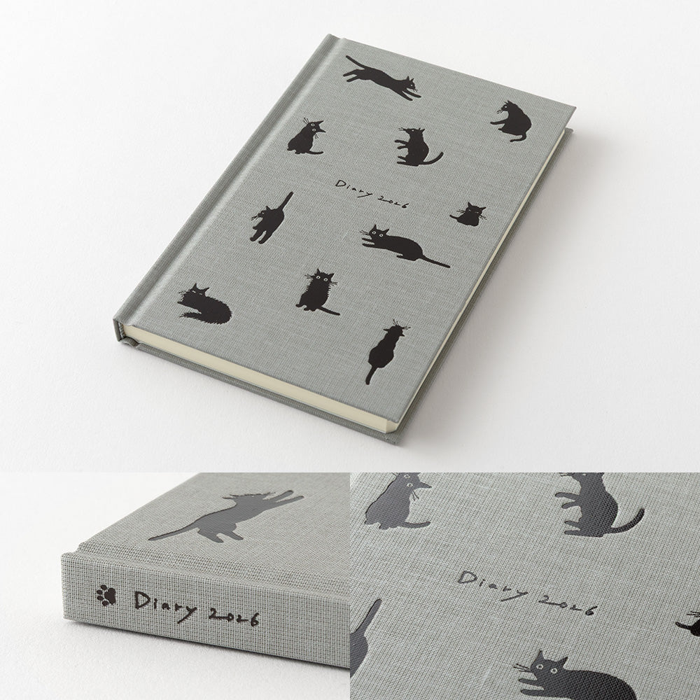 Midori Book Style Diary <B6 Variant> Cat Gray 2026