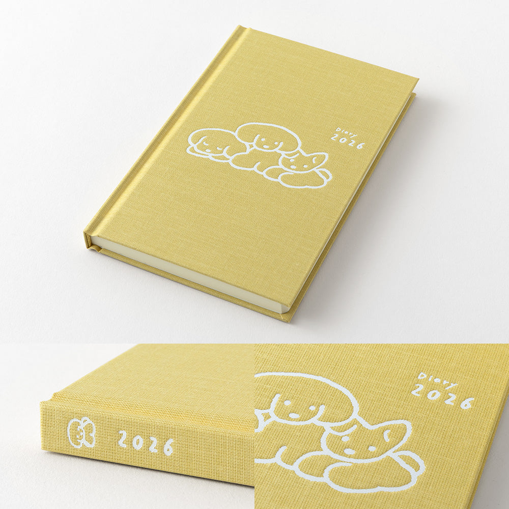 Midori Book Style Diary <B6 Variant> Dog Yellow 2026