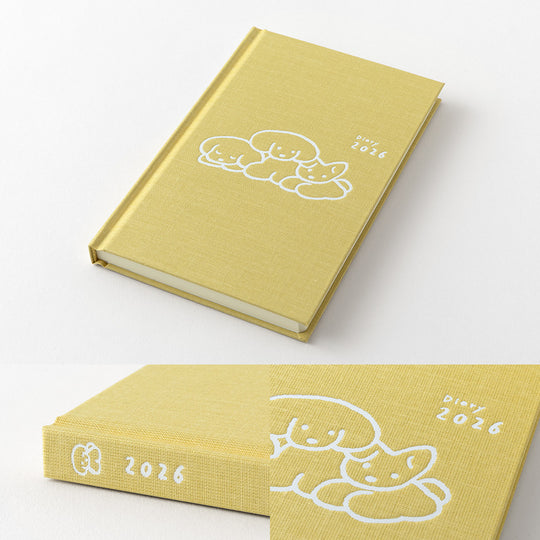 Midori Book Style Diary <B6 Variant> Dog Yellow 2026