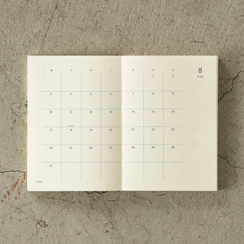 Midori A6 Notebook Diary 2026