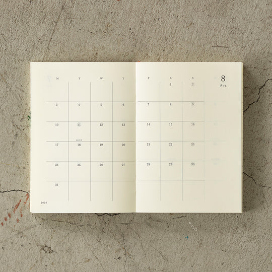 Midori A6 Notebook Diary 2026