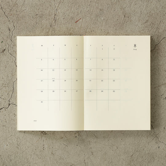 Midori A5 Notebook Diary 2026
