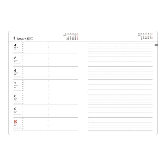 Midori Business Diary <A5> Weekly Black 2026