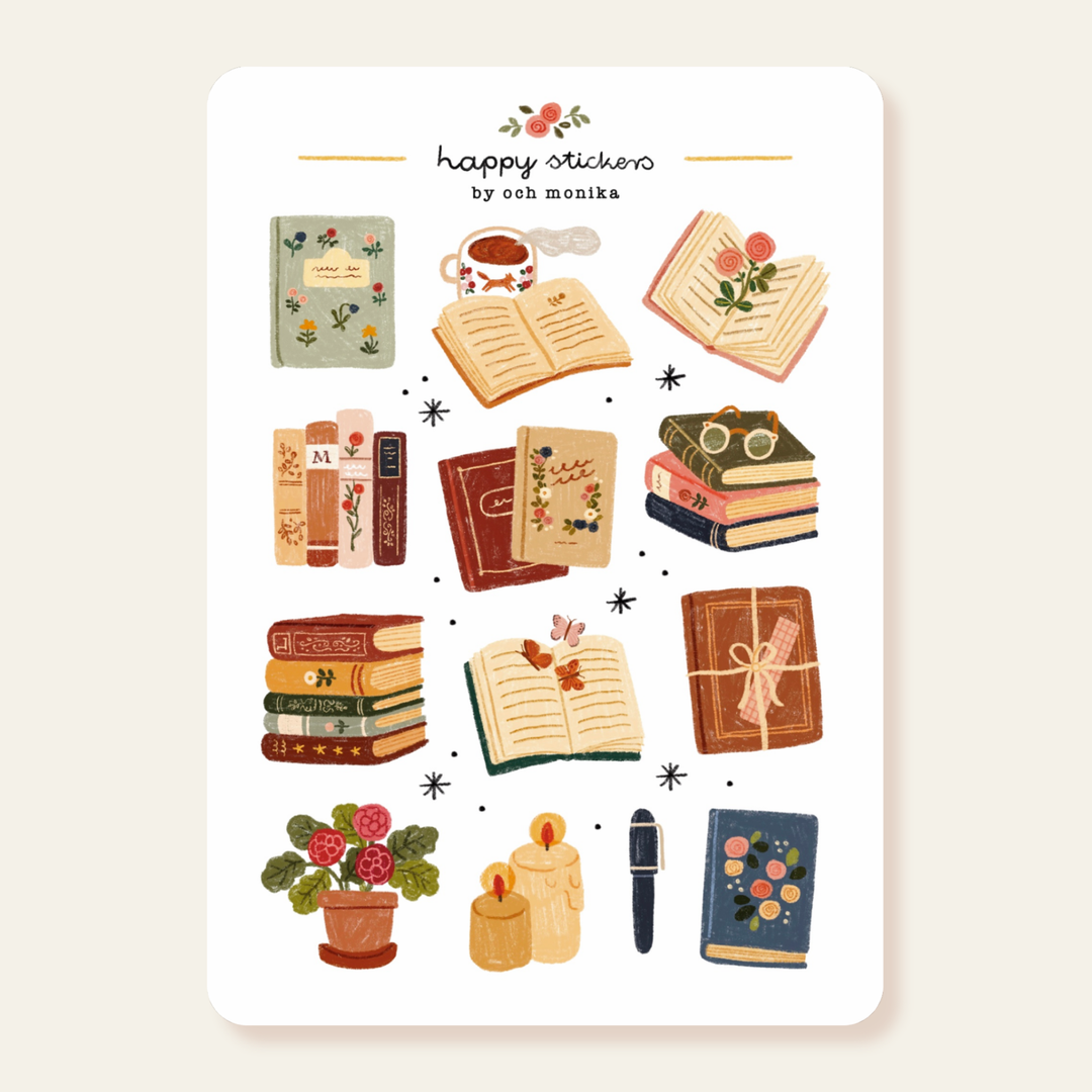 Book Lover  - Planner &amp; Journal Stickers | A6 Matte Paper