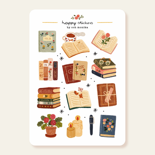 Book Lover  - Planner &amp; Journal Stickers | A6 Matte Paper