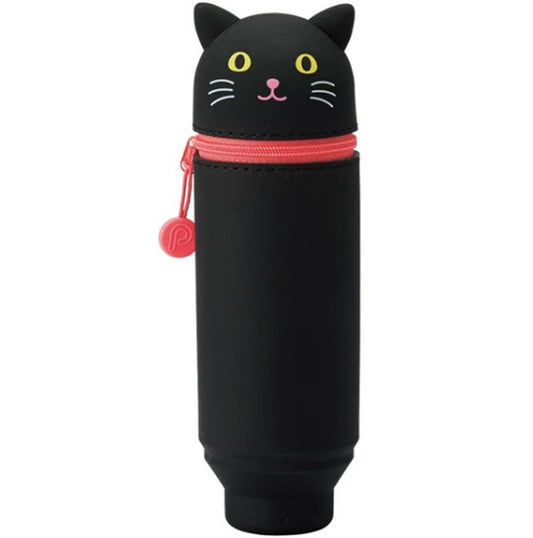 LA Pen Case LIHIT LAB. PuniLabo Black Cat