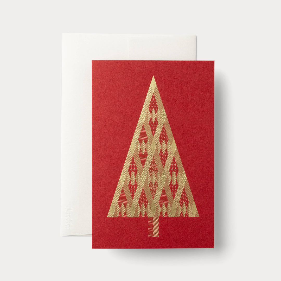 Gold Foil Tree Card | All Is Bright: Red and Gold