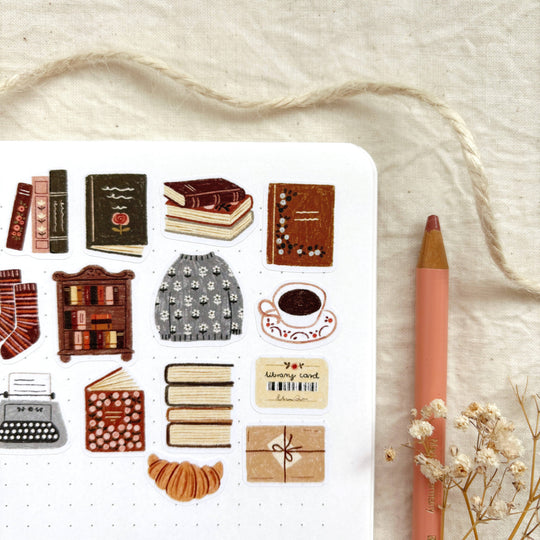 Bookish Corner - Planner &amp; Journal Stickers | A6 Matte Paper