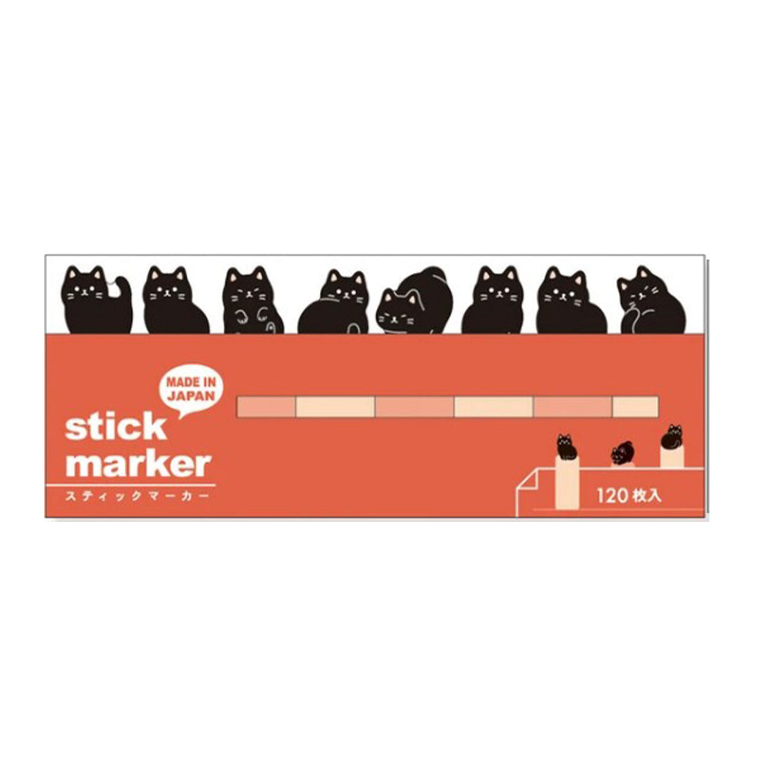 Mind Wave Sticky Notes Stick Marker Black Cat