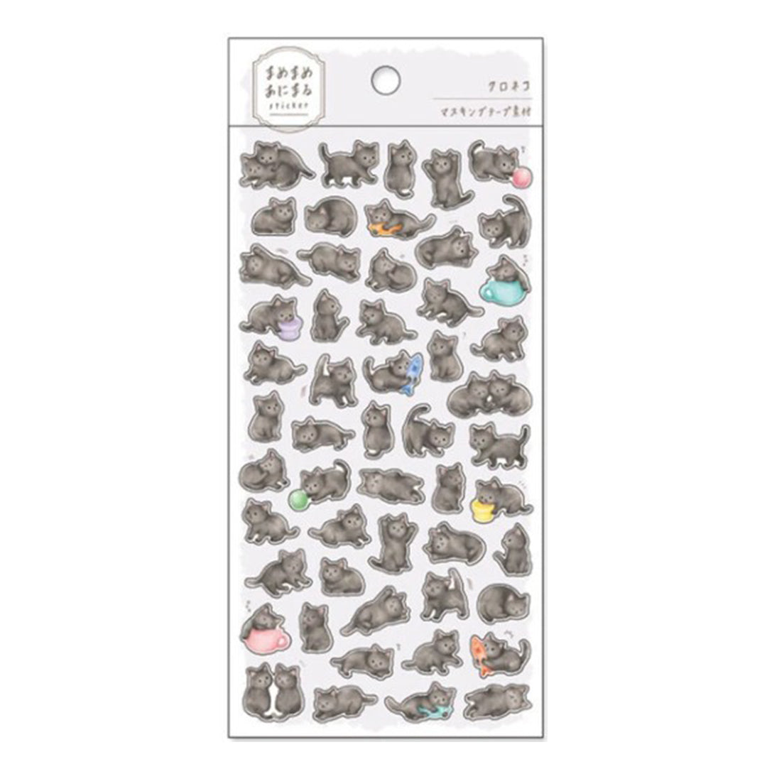 Mind Wave Sticker Mame Mame Kuroneko
