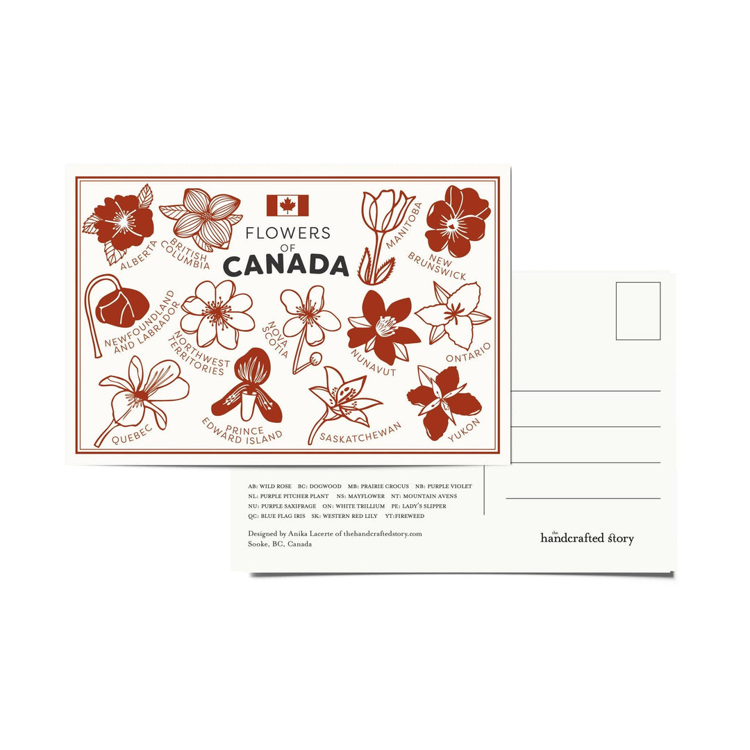 Canadian Flowers Postcard