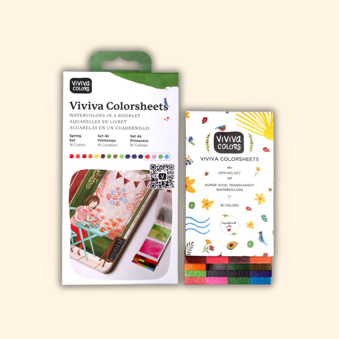 Viviva Colors Spring Colorsheets - 16 Handmade Watercolors