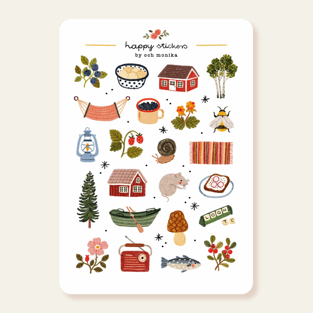 Summer Cottage - Planner &amp; Journal Stickers | A6 Matte Paper