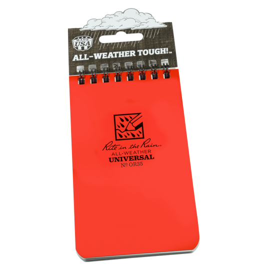 Rite in the Rain 3" x 5" Top Spiral Notebook - Orange