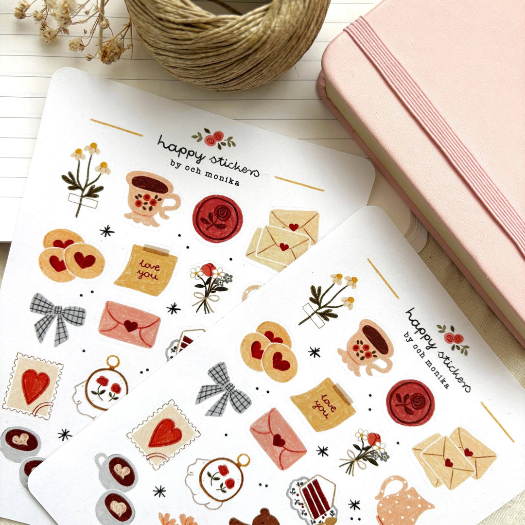 Sweet Love - Planner &amp; Journal Stickers | A6 Matte Paper