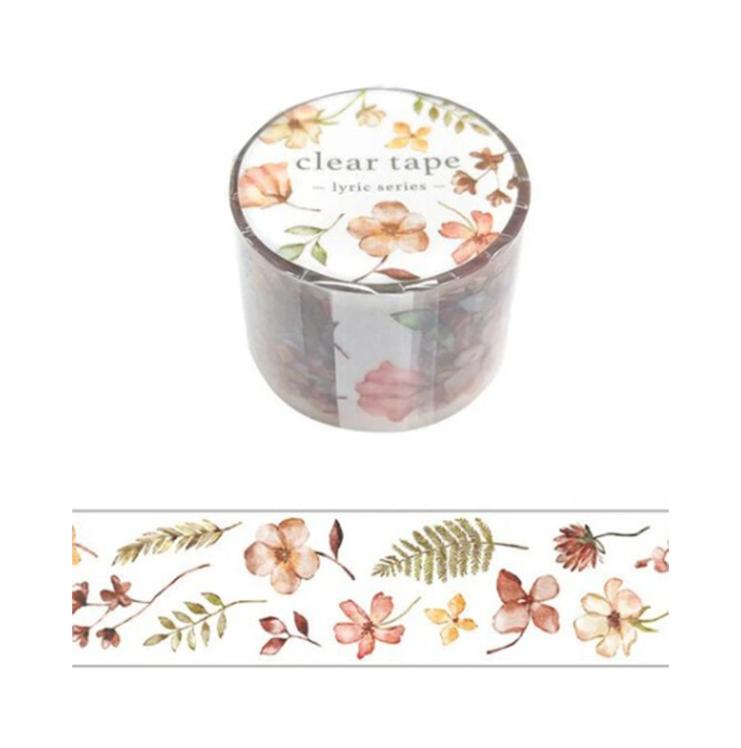Mind Wave Washi Tape Clear 30mm Width Lyric Flower 3