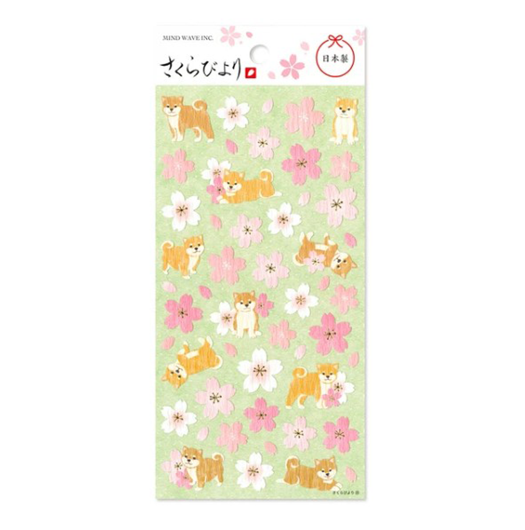 Mind Wave Stickers Sakura Biyori Shiba Inu Sakura
