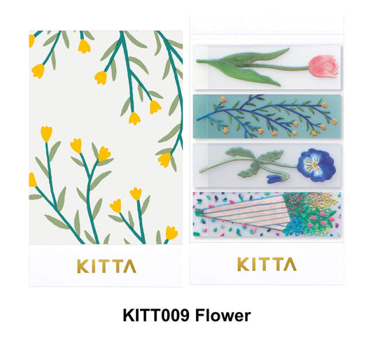 KITTA Washi Tape Clear Flower