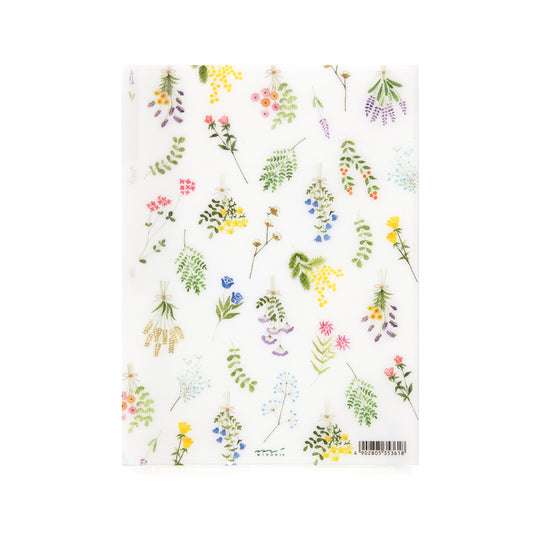 Midori 3 Pockets Clear Folder <A5> Dried Flower