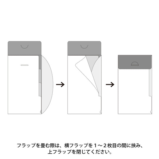 Midori 3 Pockets Clear Folder <A5 Slim> with Flap Cats