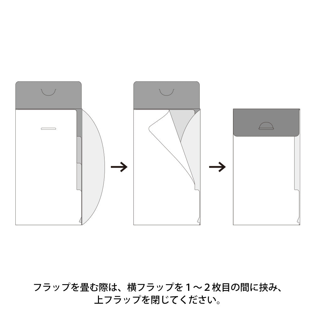 Midori 3 Pockets Clear Folder <A5 Slim> with Flap Penguins