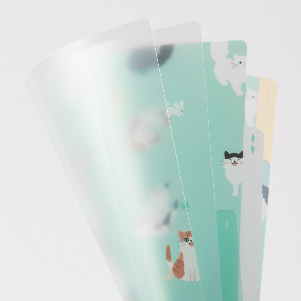 Midori 3 Pockets Clear Folder <A5> Cats A