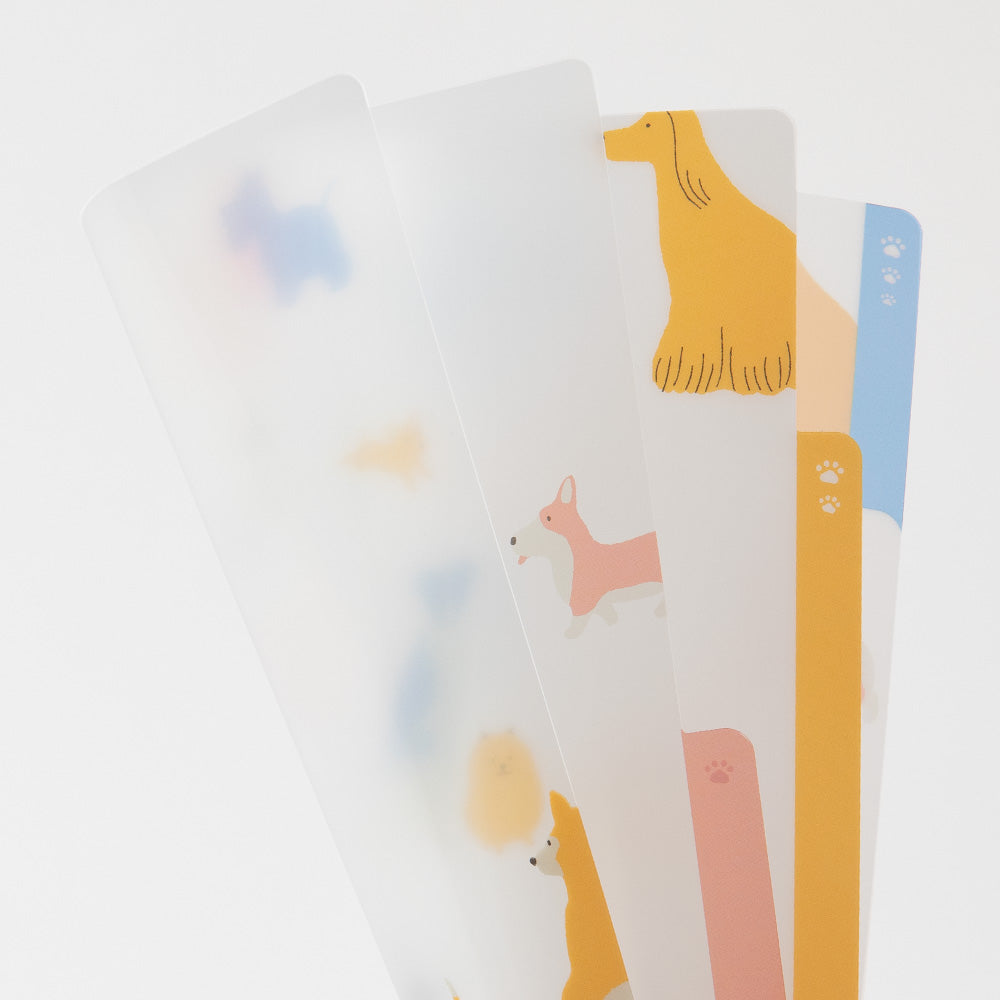 Midori 3 Pockets Clear Folder <A5> Dogs