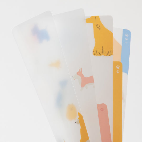 Midori 3 Pockets Clear Folder <A5> Dogs