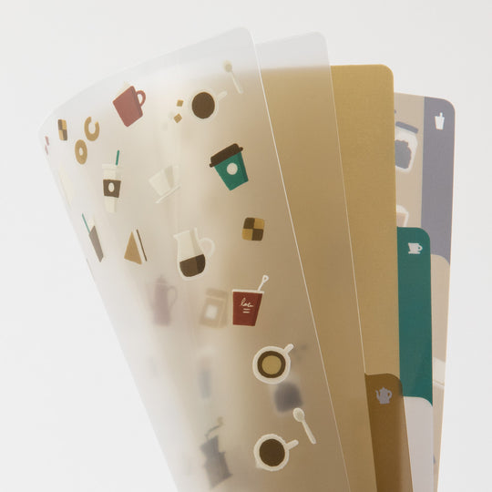 Midori 3 Pockets Clear Folder <A5> Coffee A
