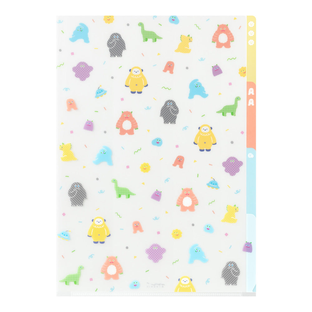 Midori A4 3-Pocket Clear Folder - Monster