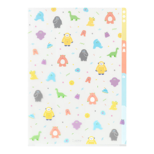 Midori A4 3-Pocket Clear Folder - Monster