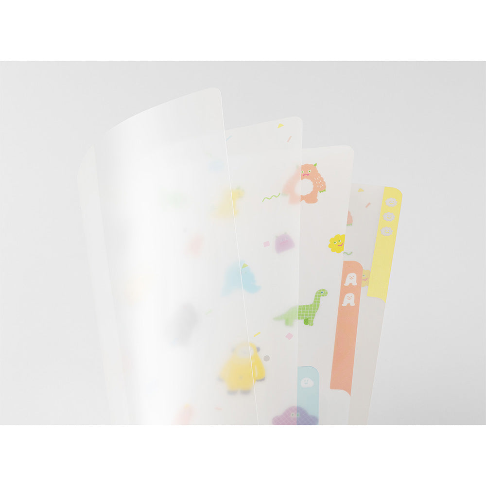 Midori A4 3-Pocket Clear Folder - Monster
