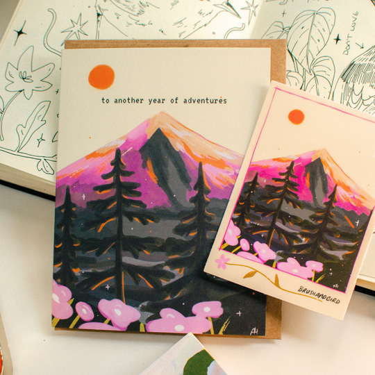 To Another Year of Adventures Card | Mountain Sun Greeting Card
