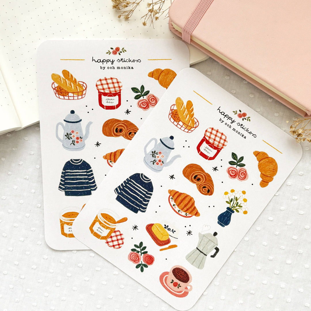 French Breakfast - Planner &amp; Journal Stickers | A6 Matte