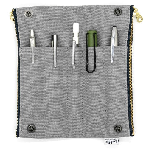Luddite Canvas Pen/Pencil Case- Grey