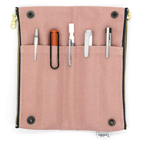 Luddite Canvas Pen/Pencil Case- Pink