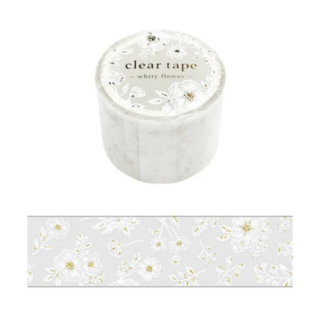 Mind Wave Washi Tape Clear 30mm Whity Flower
